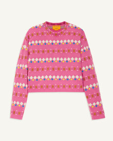 Colorful geometric pattern sweater