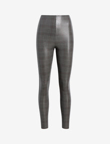 Faux Leather Print Legging::Glen Plaid::Main