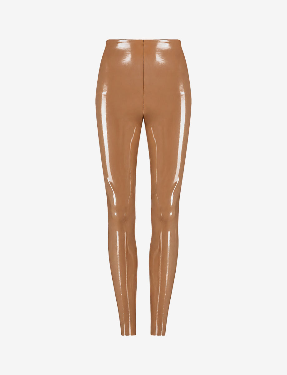 Faux Patent Leather Legging::Cocoa::Main