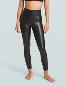 7/8 Faux Leather Legging::Black::Hover