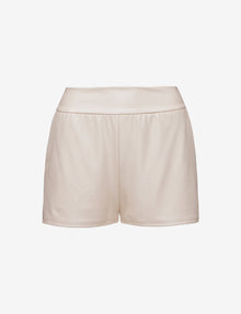 Sale: Faux Leather Relaxed Short::Sand::Main