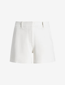 Faux Leather Tailored Short::White::Main