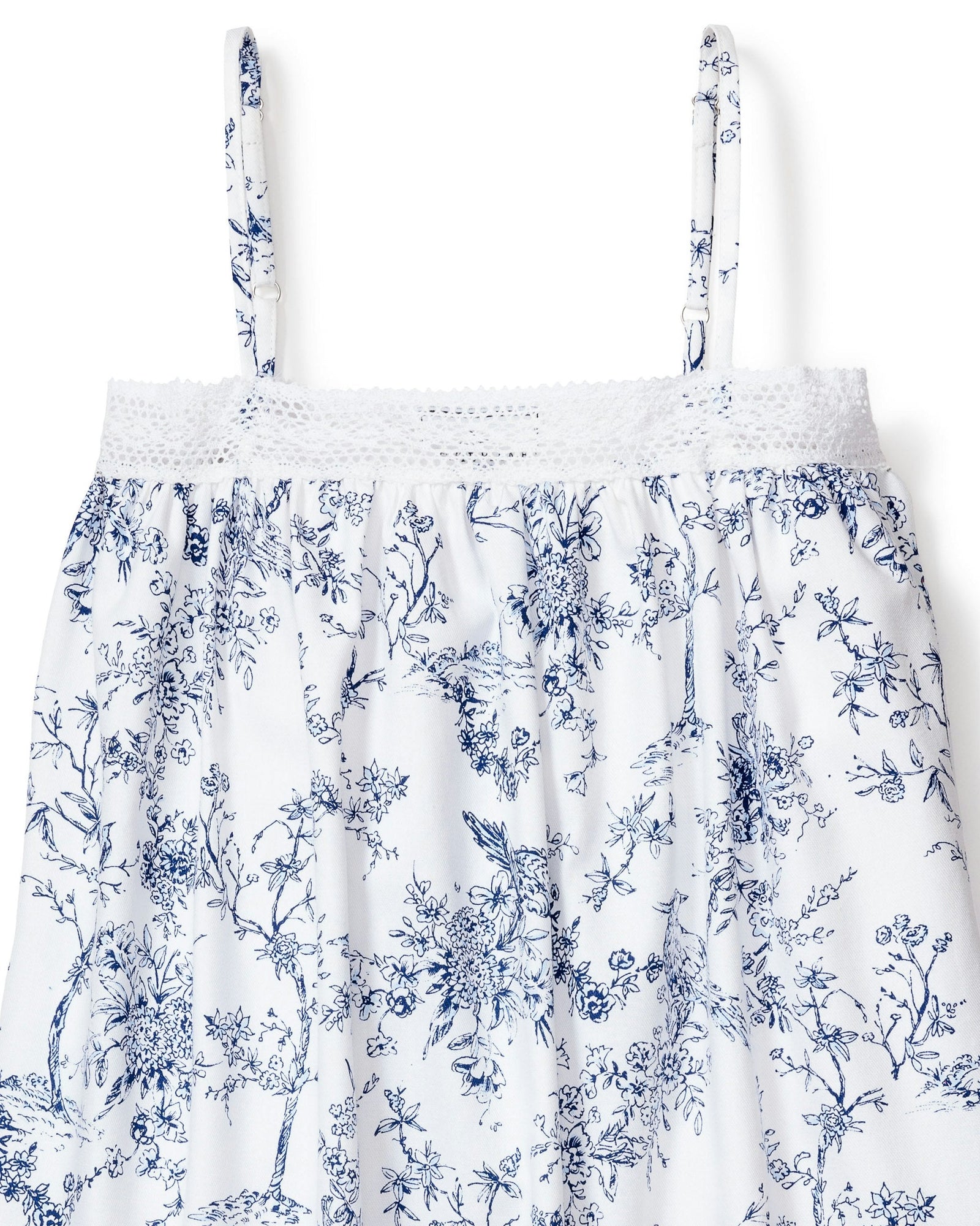Girl's Twill Lily Nightgown in Fleurs de Rose in Timeless Toile#Color_Timeless Toile