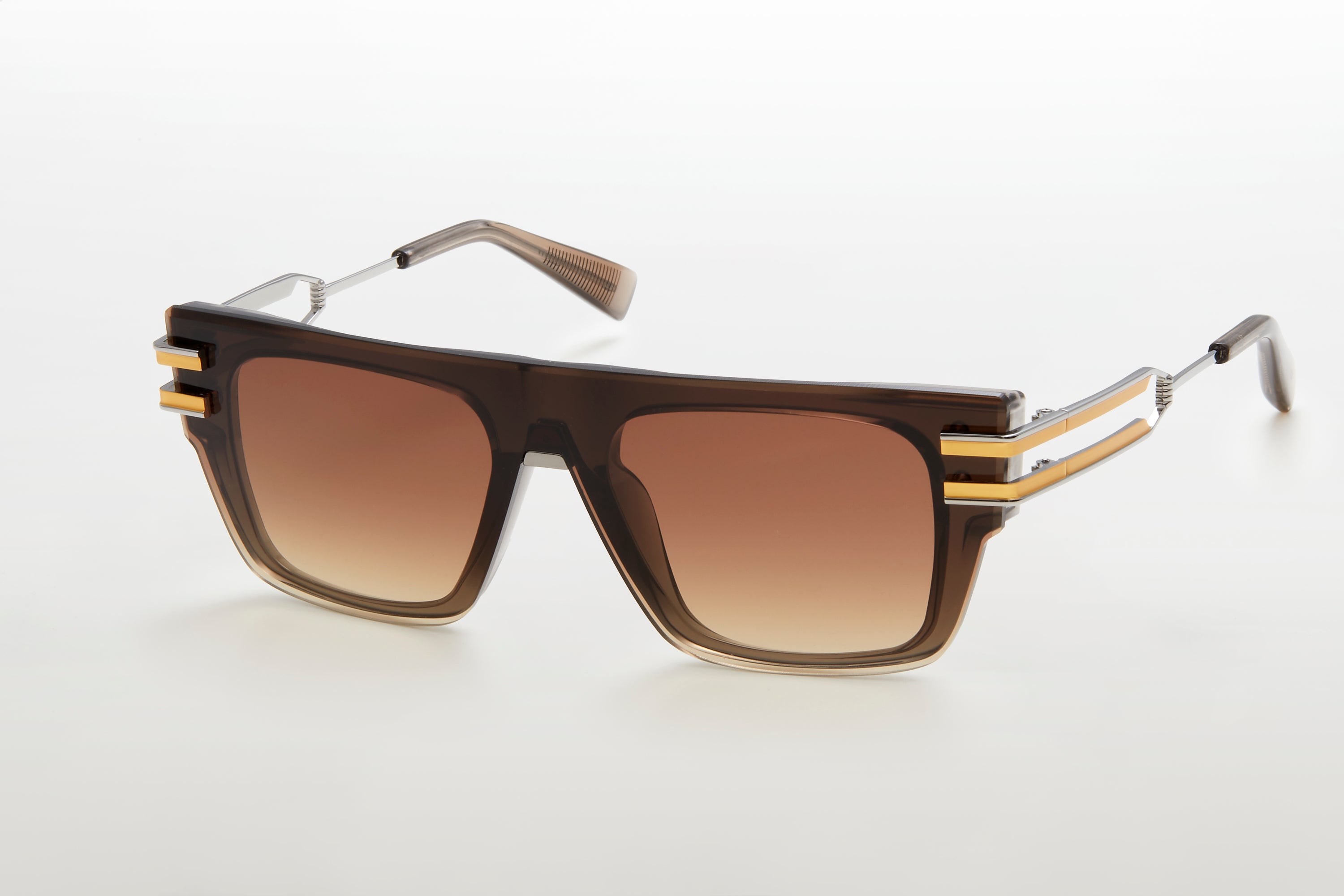 Mens | Soldat Sunglass | Crystal Brown - Black Palladium | Dark Brown Gradient