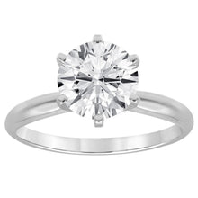 1.00 CT Round Natural Diamond | Solitaire Ring | 14K White Gold | H-I Color | I1 Clarity