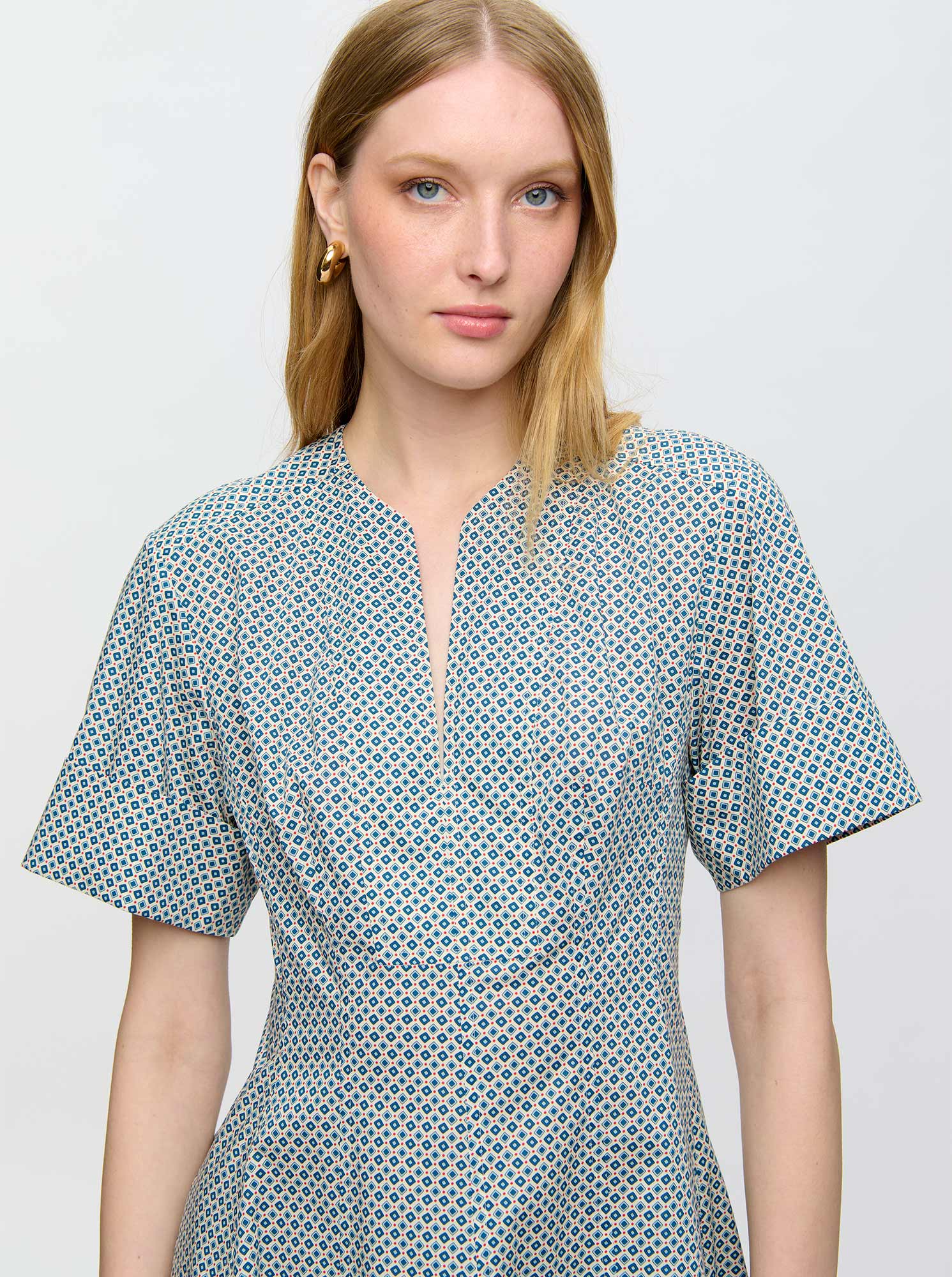 Sora Flared Dress | Blue Print