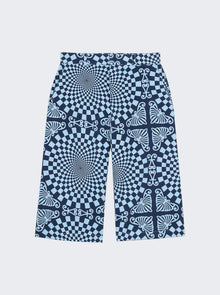 Men | BLUEMARBLE | Folk Checkerboard Print Shorts | Blue