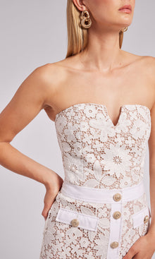 Caroline Lace Bustier | White