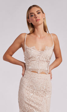 Simone Lace Top | French Beige