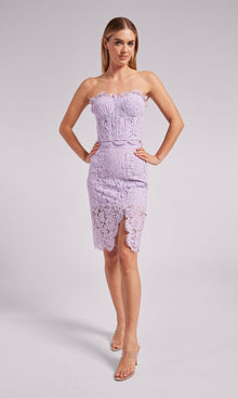 Enya Lace Bustier | Lilac