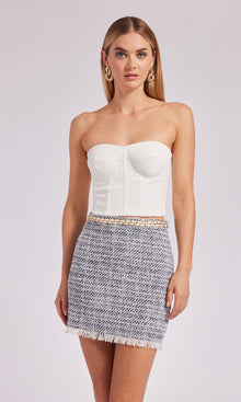 Elaia Crepe Bustier | White