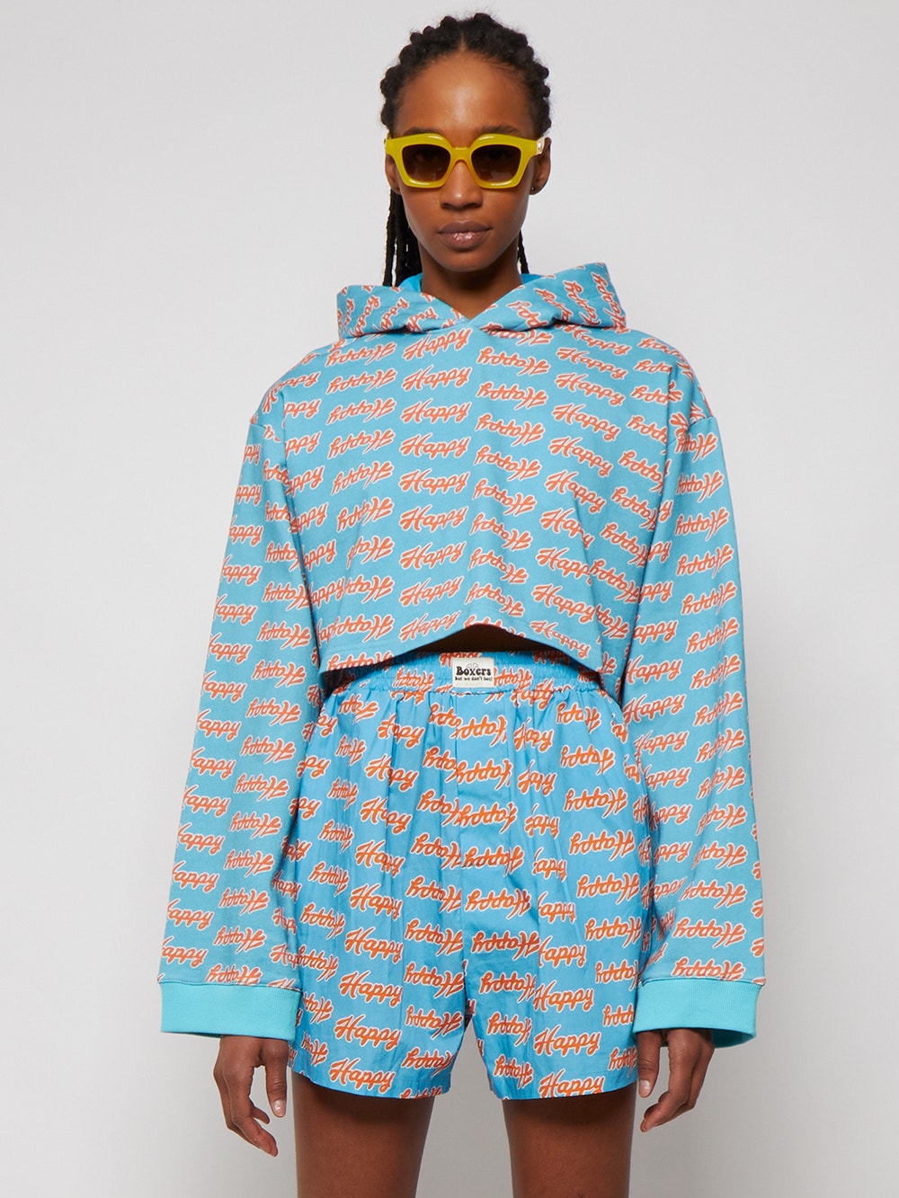 Women | Natasha Zinko | Happy Print Hoodie | Blue