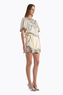 Charlize Short | Ivory Ginkgo