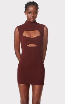 Ottoman Cut Out Mini Dress | Mahogany