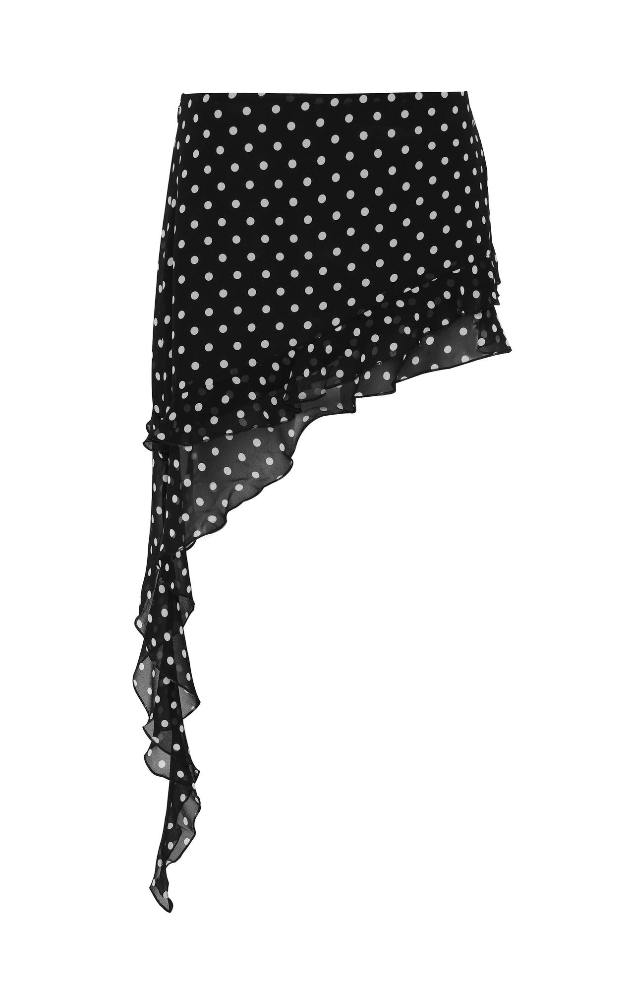 Clara Mini Skirt | Black Polkadot