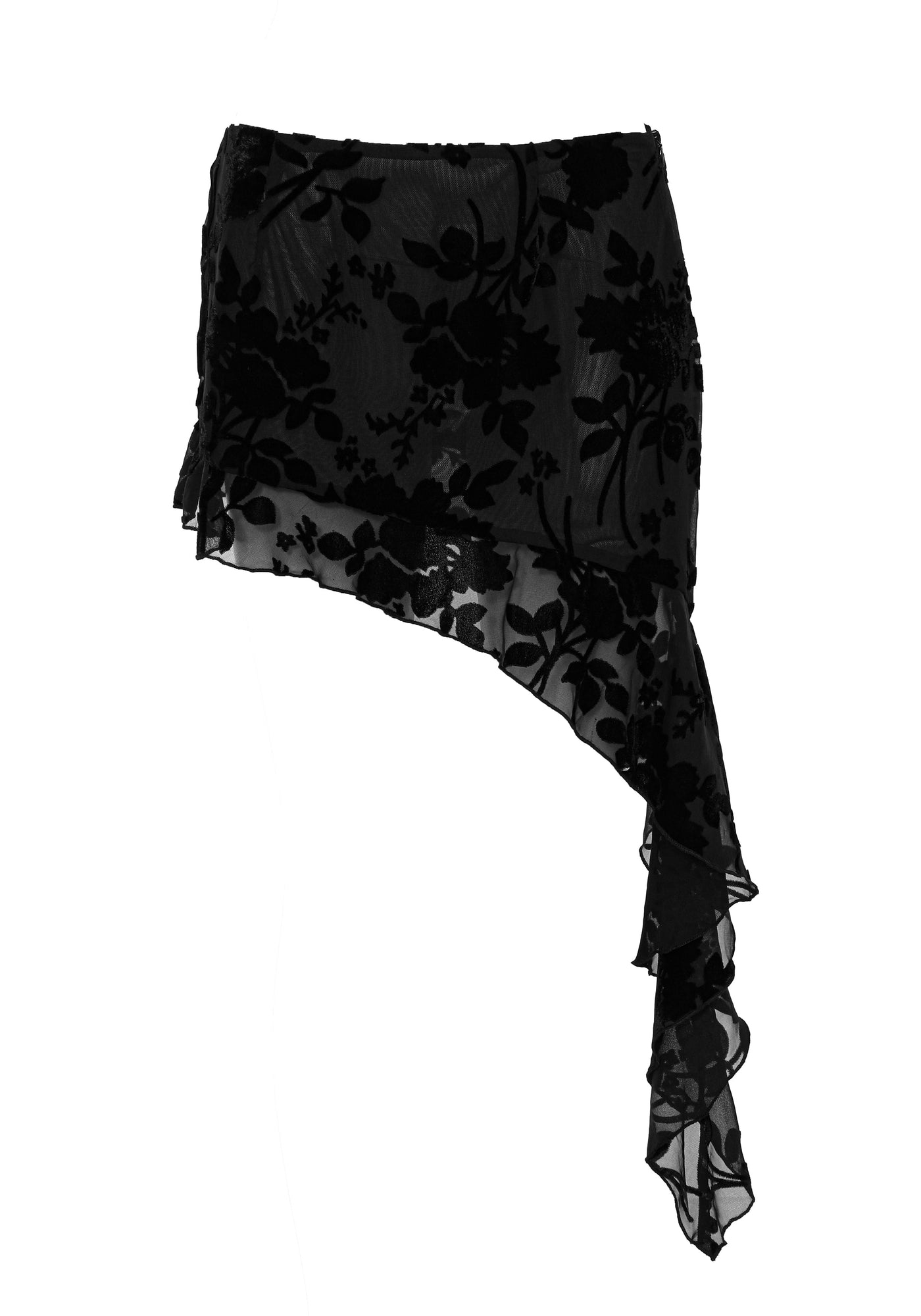 Ophelia Mini Skirt | Black Velvet