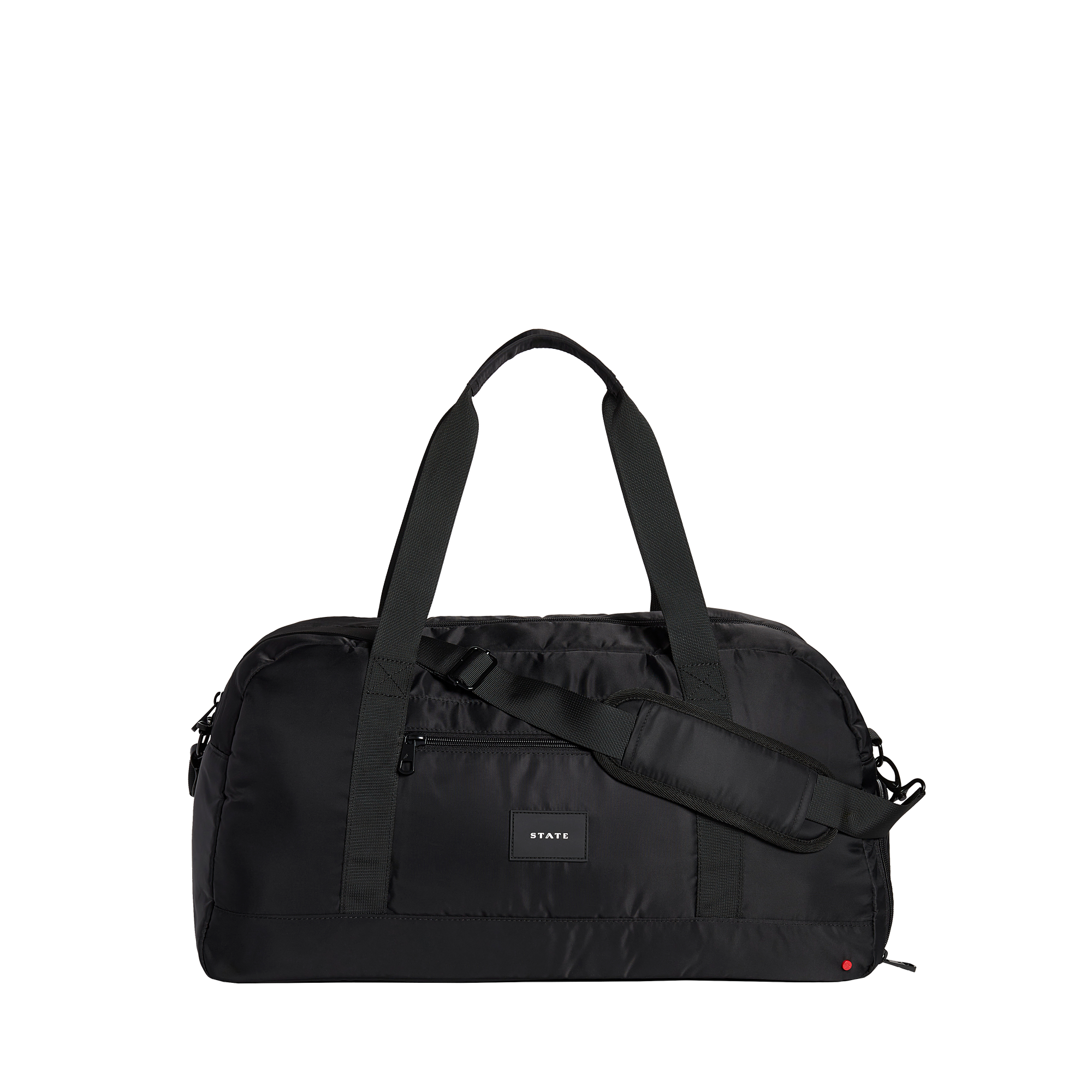 State bags Franklin weekender nylon black front view click to zoom 