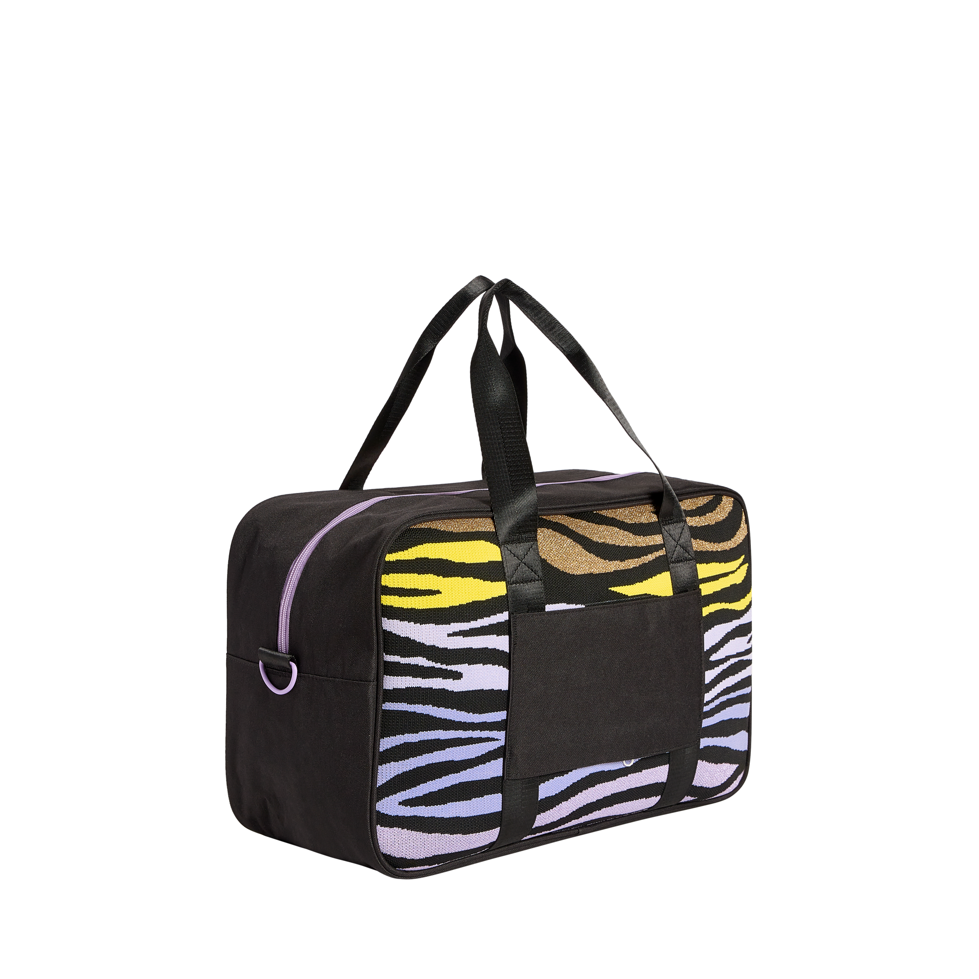 STATE Bags Rockaway Duffle Tech Knit Zebra Back View Click to Zoom