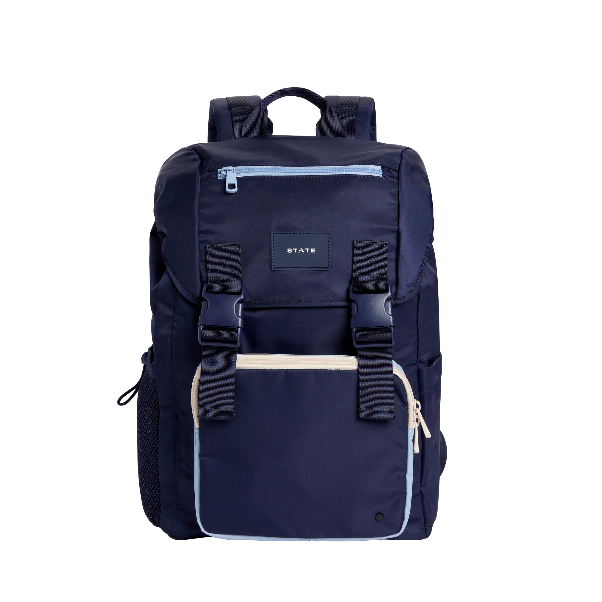 STATE Bags Grove Rucksack Nylon Navy Front View Click to Zoom