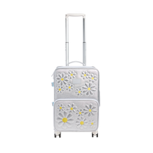 STATE Bags Logan Carry-On Suitcase Metallic 3D Daisies Front View Click to Zoom