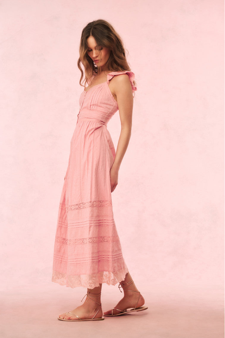 Sufette Cotton Maxi Dress | Strawberry Spritz