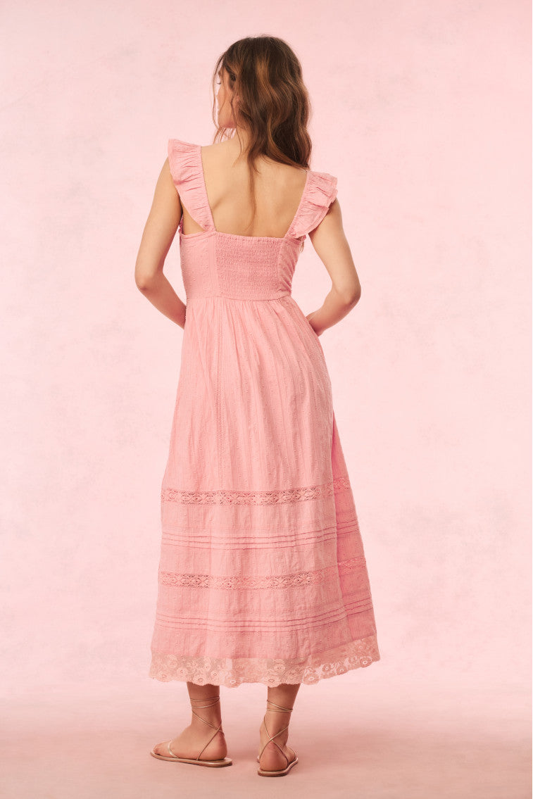 Sufette Cotton Maxi Dress | Strawberry Spritz