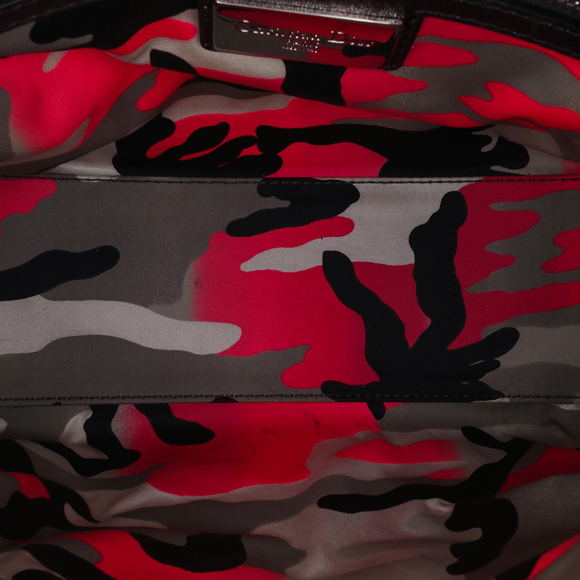 Dior | Pre-Owned Anselm Reyle Medium Metallic Lambskin Cannage Lady - I | Gray/Dark Gray