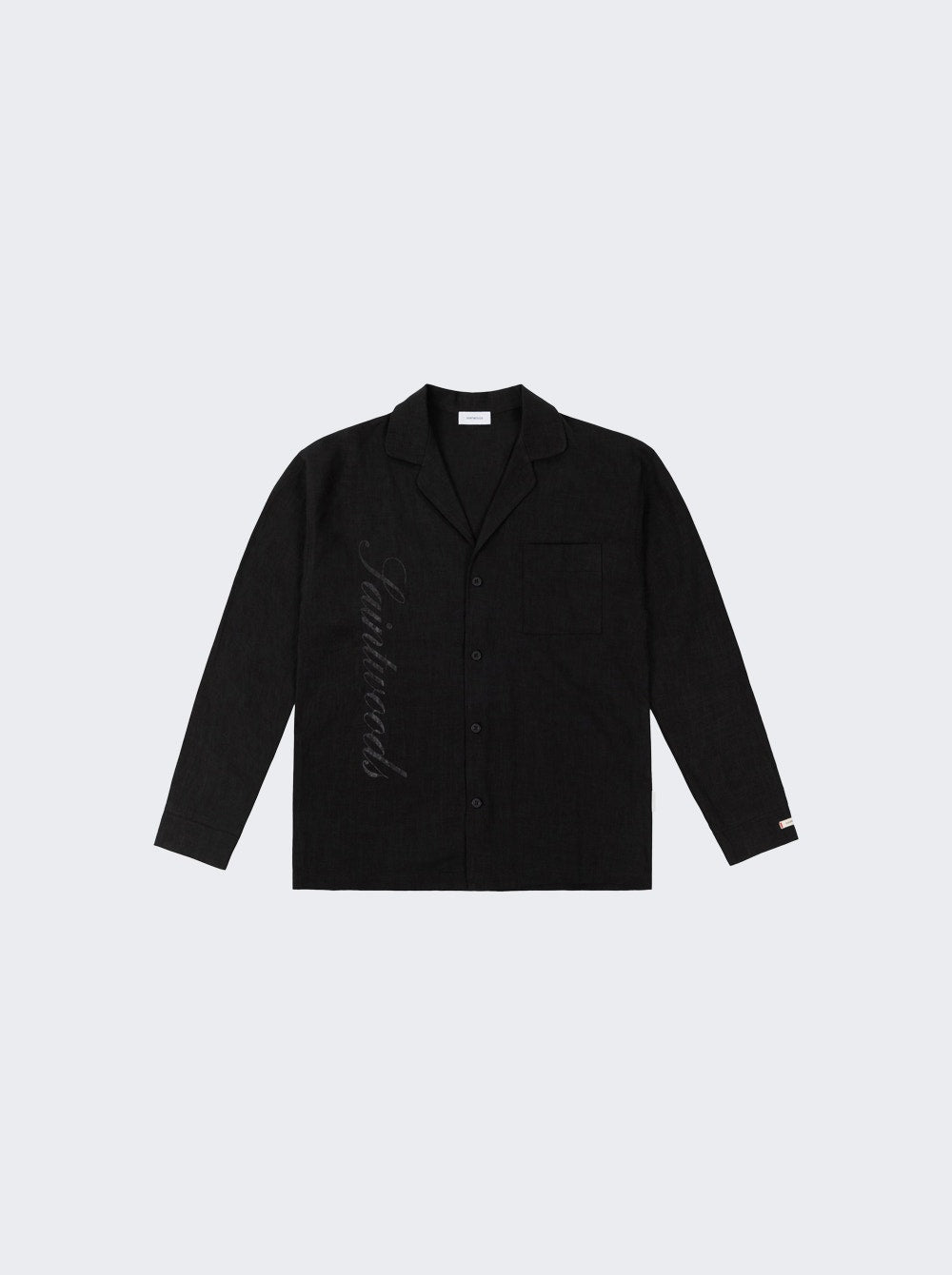 Men | SAINTWOODS | Linen Pajama Top | Black