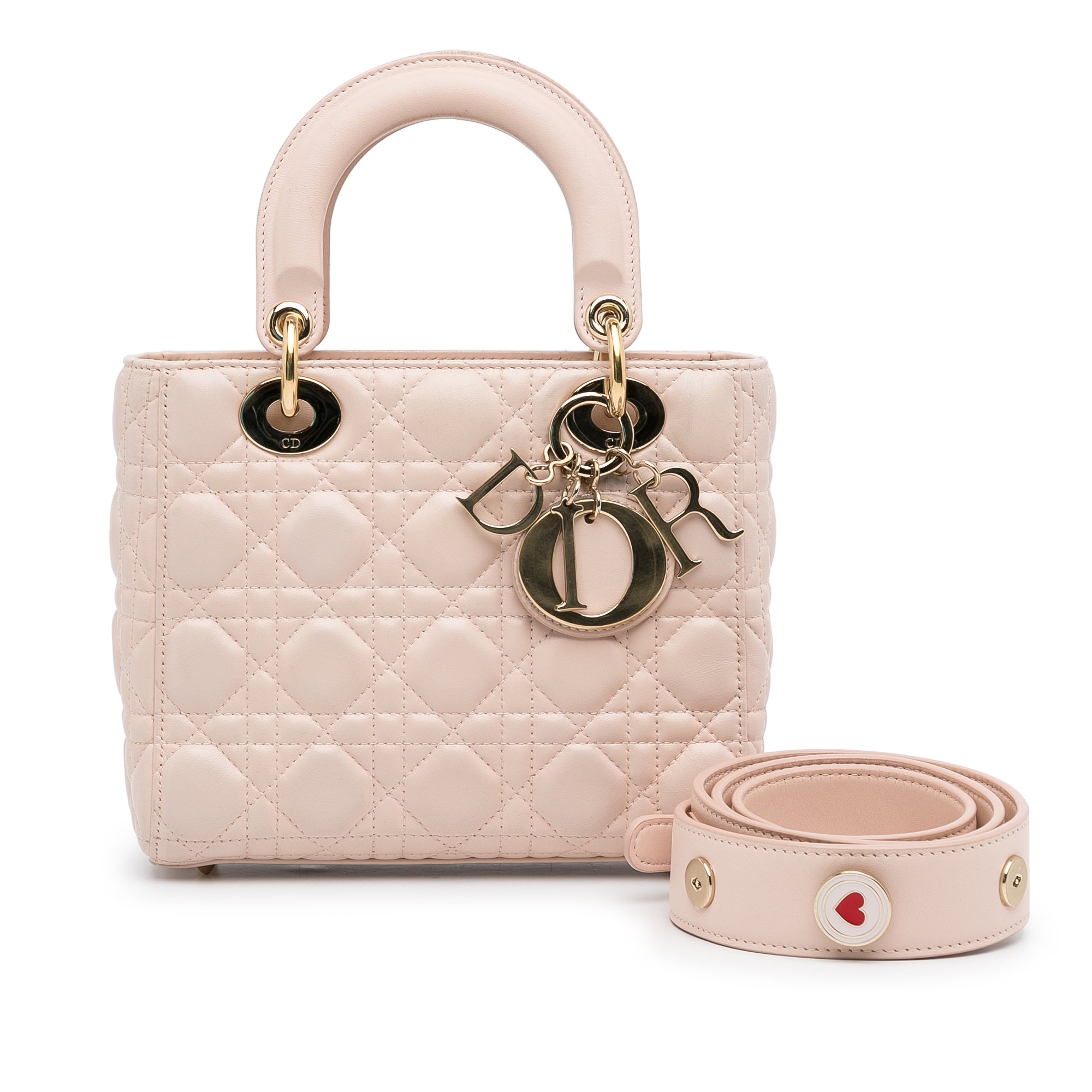 Dior | Pre-Owned Small Lambskin Cannage My ABCLady | Pink/Light Pink
