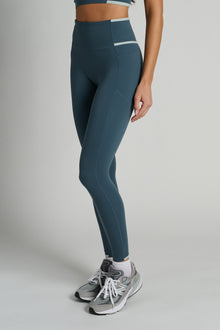 Rhone | Instinct Contrast Legging | Blue Granite