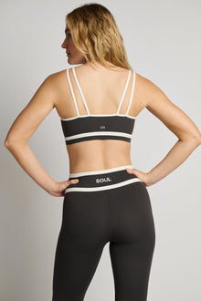 Splits59 | Eva Rigor Double Strap Bra | Graphite