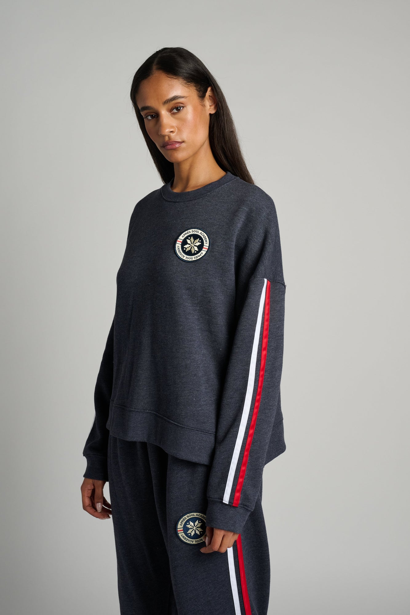 Soul by SoulCycle | Lounge Sweatshirt With Patch | Navy