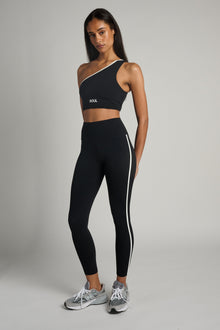 Splits59 | Josie Airweight One Shoulder Bra | Black/White