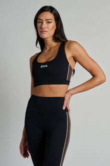 Splits59 | Lexi Rigor Bra | Black/Dark Chocolate