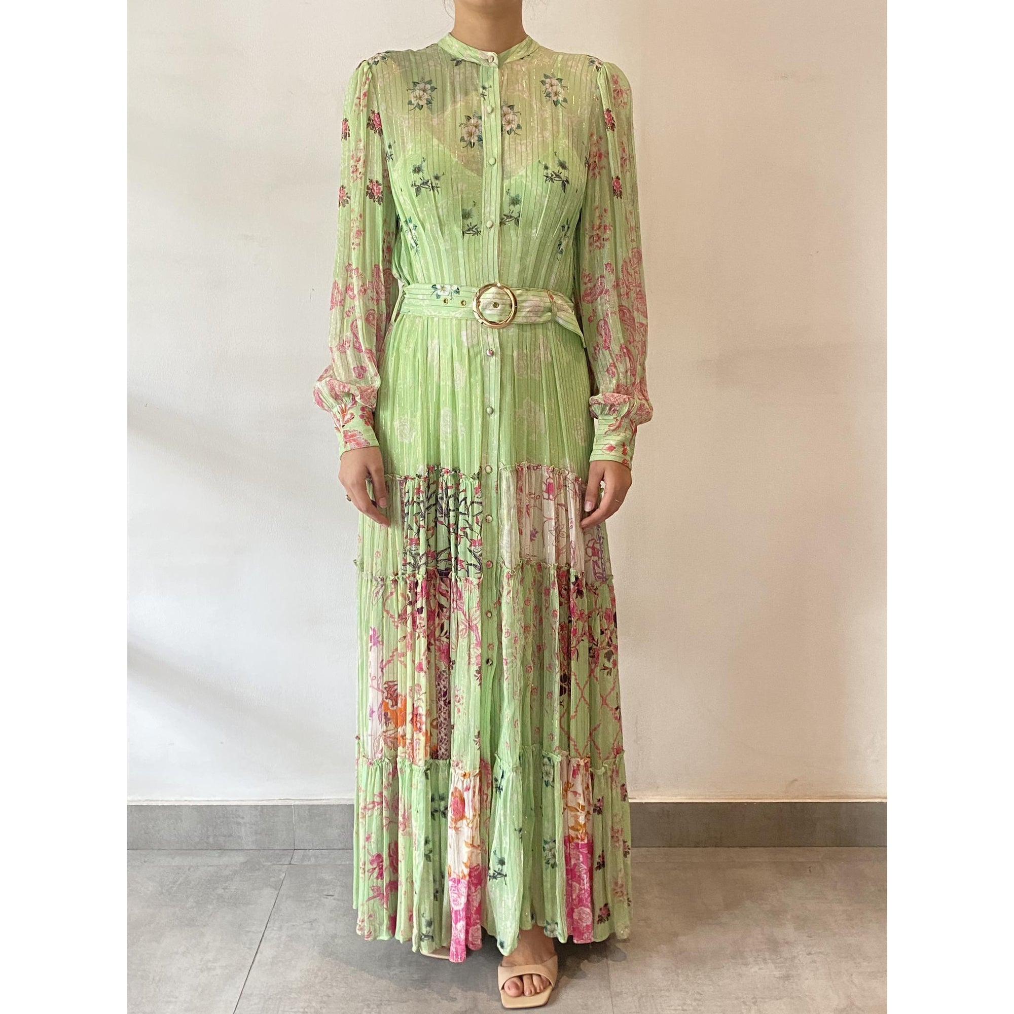 Sahar Green Long Dress