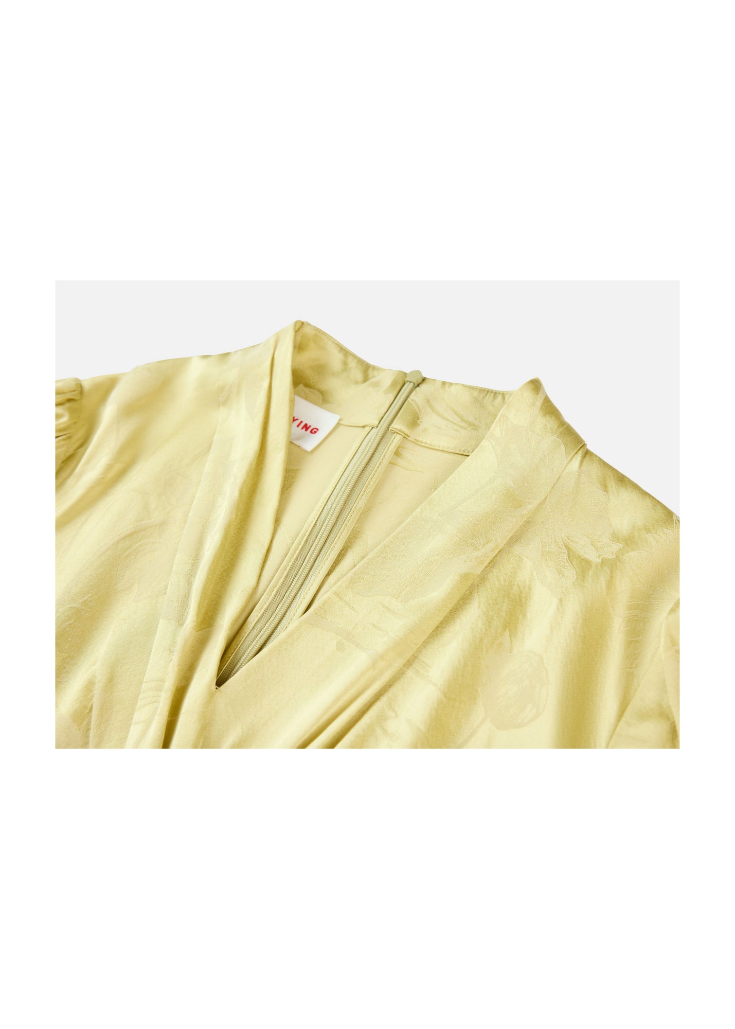 Satin Midi Dress | Yellow