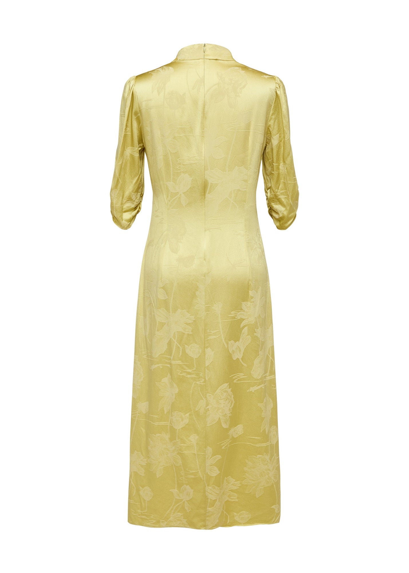 Satin Midi Dress | Yellow