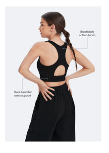 Scoop Neck Racerback Bra | Black