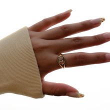 The Tiny Varsity Signet Ring | 18KT Gold Vermeil & Sterling Silver