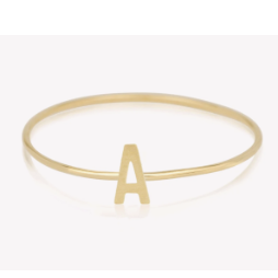Dainty A Initial Ring | 10K Yellow Gold
