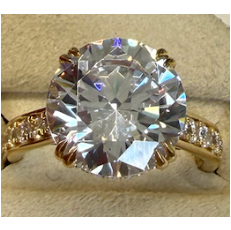 The Rosalind Ring | Gold Vermeil | Round White Cubic Zirconia