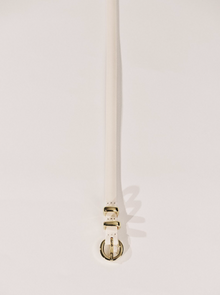 Thin Belt Belt | Ivory & 24K Gold
