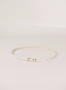 Thin Belt Belt | Ivory & 24K Gold