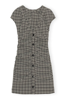 Seersucker Dress | Mini Check Black