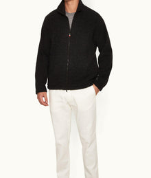 Senon Relaxed Fit Funnel Neck Sweatshirt | Volcano Ash Grey