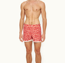 Setter Budding Life Print Shorter-Length Swim Shorts Woven | Cinnamon Summer Red