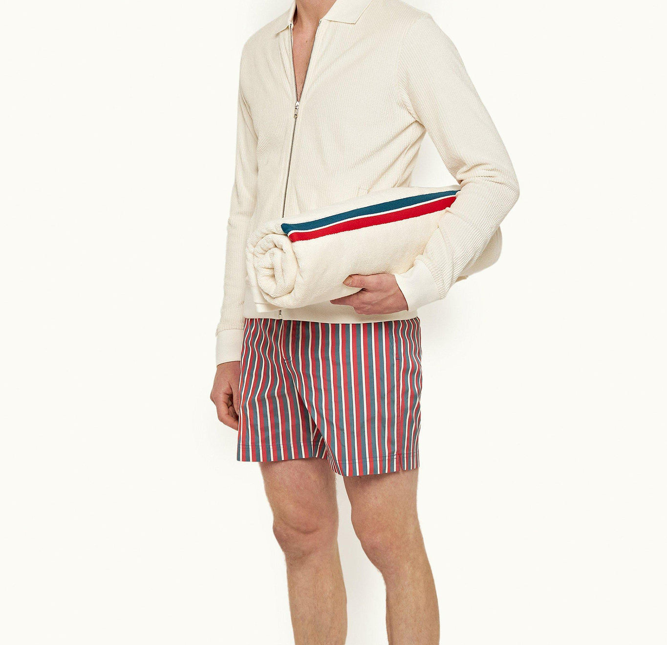Seymour Gt Panel Jacquard Towel | Cloud