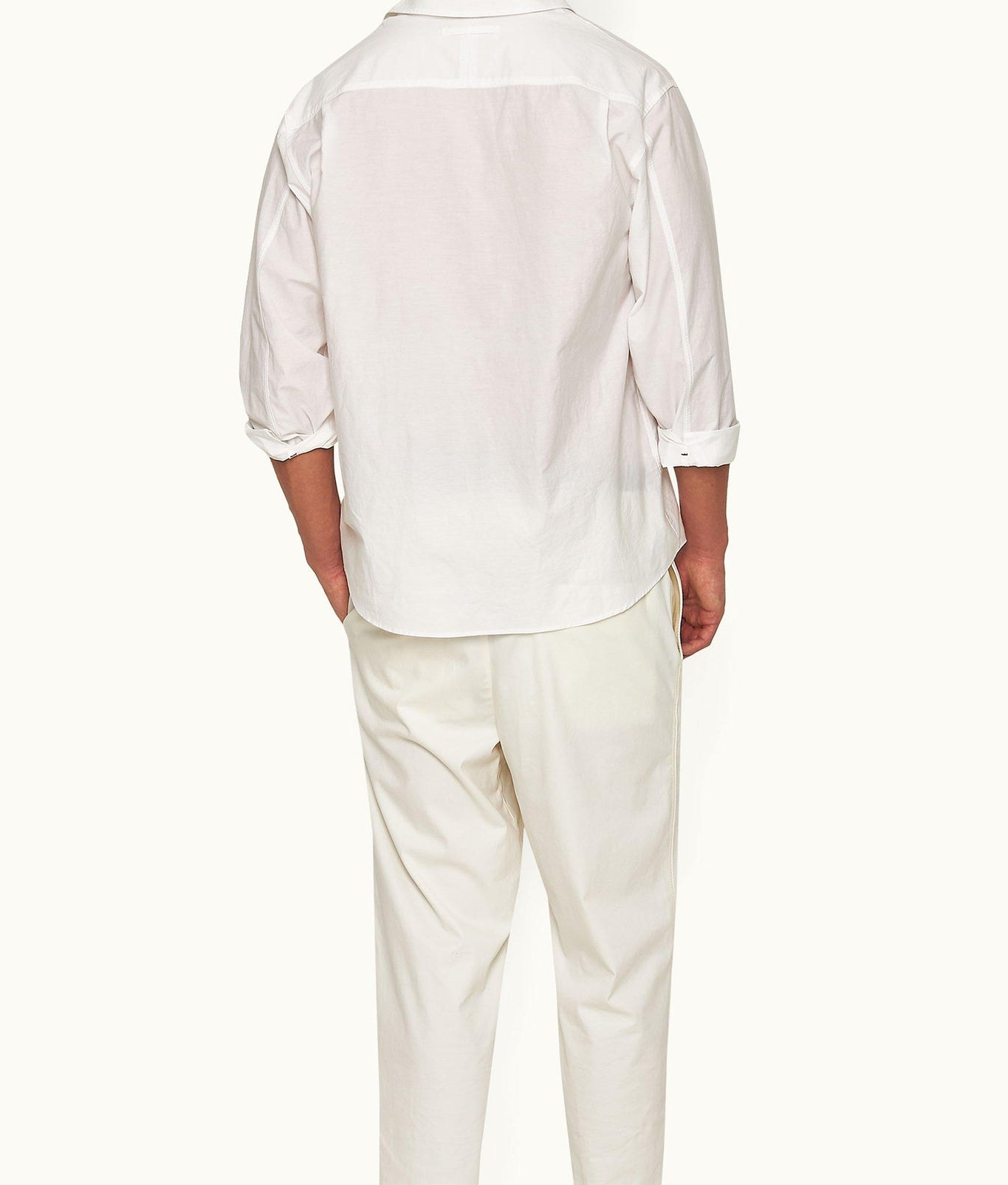 Shanklin Relaxed Fit Overhead Refined Cotton Shirt | White