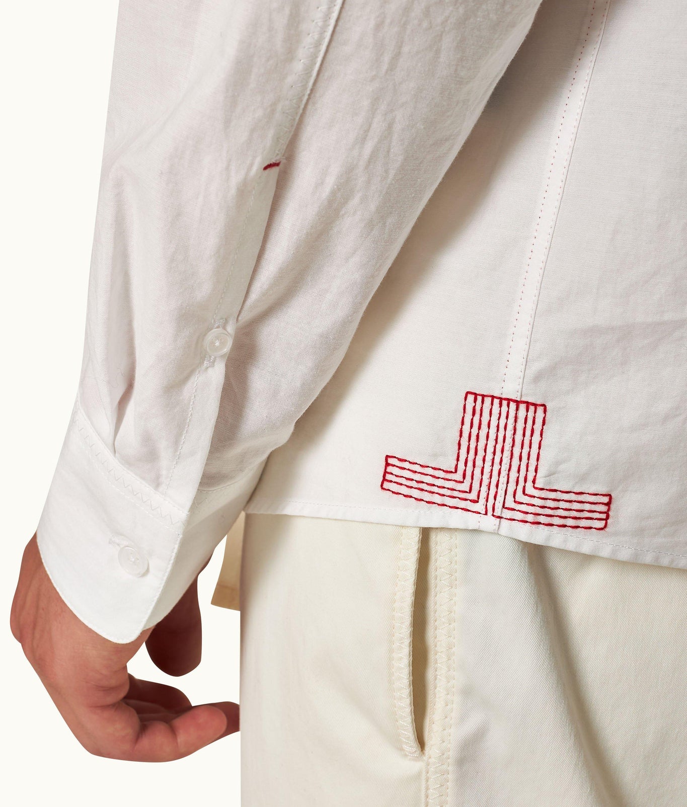 Shanklin Relaxed Fit Overhead Refined Cotton Shirt | White