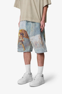 Sheep Hounded Denim Shorts | Multi